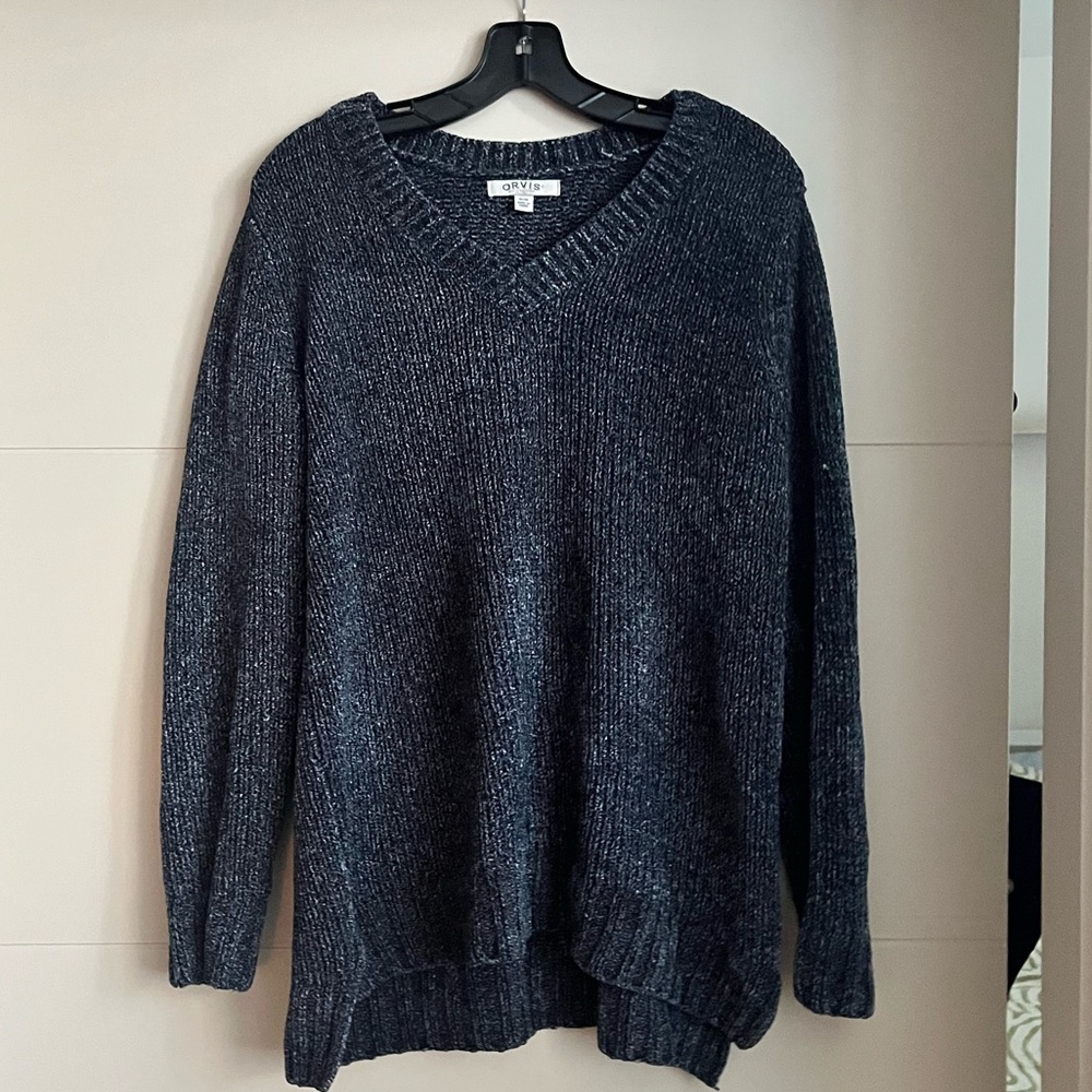 Blue V-Neck Sweater